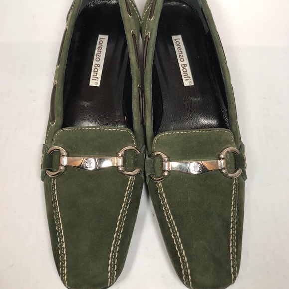 Lorenzo Banfi green suede stitched loafers - Picture 7 of 8